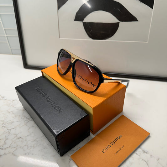 Louis Vuitton Aviator Sunglasses - Black Frame